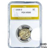 1938-D Buffalo Nickel PGA MS66