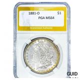 1881-O Morgan Silver Dollar PGA MS64
