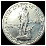 1925 Silver Lexington-Concord Half Dollar GEM BU