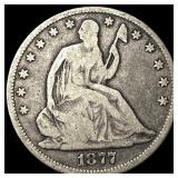 1877 Seated Liberty Half Dollar LIGHTLY CIRCULATED