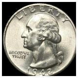 1942-S Silver Washington Quarter UNCIRCULATED