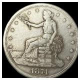 1874-S Silver Trade Dollar NEARLY UNCIRCULATED