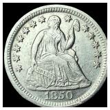 1850-O Silver Seated Liberty Half Dime UNCIRCULATE