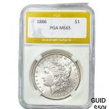 1886 Morgan Silver Dollar PGA MS65