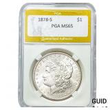 1878-S Morgan Silver Dollar PGA MS65