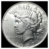 1927-D Peace Silver Dollar ABOUT UNCIRCULATED