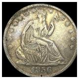 1856-S Silver Half Dollar CLOSELY  UNCIRCULATED