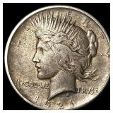 1921 Silver Peace Dollar NEARLY UNCIRCULATED