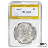 1884-O Morgan Silver Dollar PGA MS63