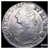 1783P France Silver 1 Ecu KM 572