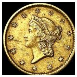 1853 Gold $1 Liberty Head Type 1 CLOSELY UNCIRCULA
