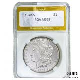 1878-S Morgan Silver Dollar PGA MS63