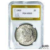 1900 Morgan Silver Dollar PGA MS63