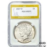1927-D Silver Peace Dollar PGA MS63