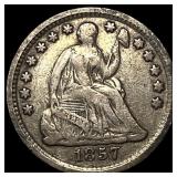 1857 Seated Liberty Half Dime LIGHTLY CIRCULATED