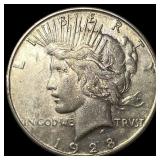 1928-S Silver Peace Dollar CHOICE AU
