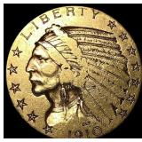 1910 Indian Head Gold $5 Half Eagle CLOSELY UNCIRC