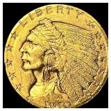 1910 Indian Head Gold $2.5 Quarter Eagle  UNCIRCU