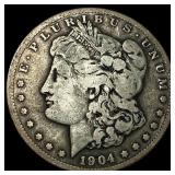 1904-S Silver Morgan Dollar LIGHTLY CIRCULATED