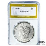 1878-CC Morgan Silver Dollar PGA MS63