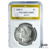 1880-O Morgan Silver Dollar PGA MS63 DMPL Mirco O