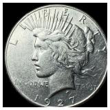 1927-S Silver Peace Dollar CHOICE AU