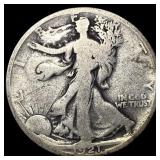 1921-S Silver Walking Liberty Half Dollar NICELY C
