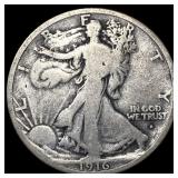 1916-D Silver Walking Liberty Half Dollar LIGHTLY