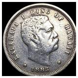 1883 Hawaii Silver Dime NEARLY UNCIRCULATED
