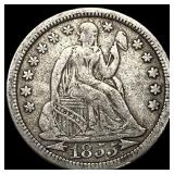 1855 Arrows Seated Liberty Dime NEARLY UNCIRCULATE
