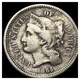 1865 Nickel Three-Cent Piece ABOUT UNCIRCULATED