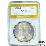 1882-S Morgan Silver Dollar PGA MS65