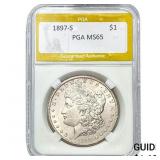 1897-S Morgan Silver Dollar PGA MS65