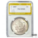 1887 Morgan Silver Dollar PGA MS66