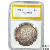 1885-O Morgan Silver Dollar PGA MS65