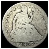 1855-O Silver Seated Liberty Half Dollar NICELY CI
