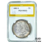 1882-S Morgan Silver Dollar PGA MS63
