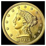 1903 Liberty Head Gold $2.5 Quarter Eagle CLOSELY