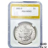 1901-S Morgan Silver Dollar PGA MS63