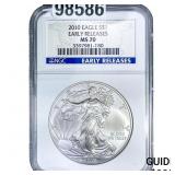 2010 Silver Eagle NGC MS70