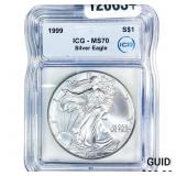 1999 Silver Eagle ICG MS70