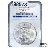 2010 Silver Eagle NGC MS70