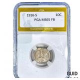 1916-S Mercury Silver Dime PGA MS65 RB