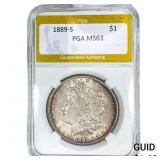 1889-S Morgan Silver Dollar PGA MS63