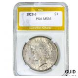 1928-S Silver Peace Dollar PGA MS63