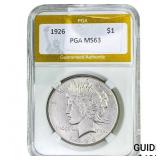 1926 Silver Peace Dollar PGA MS63