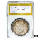 1878 Morgan Silver Dollar PGA MS63