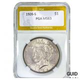 1926-S Silver Peace Dollar PGA MS63