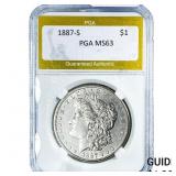 1887-S Morgan Silver Dollar PGA MS63