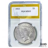 1922 Silver Peace Dollar PGA MS63